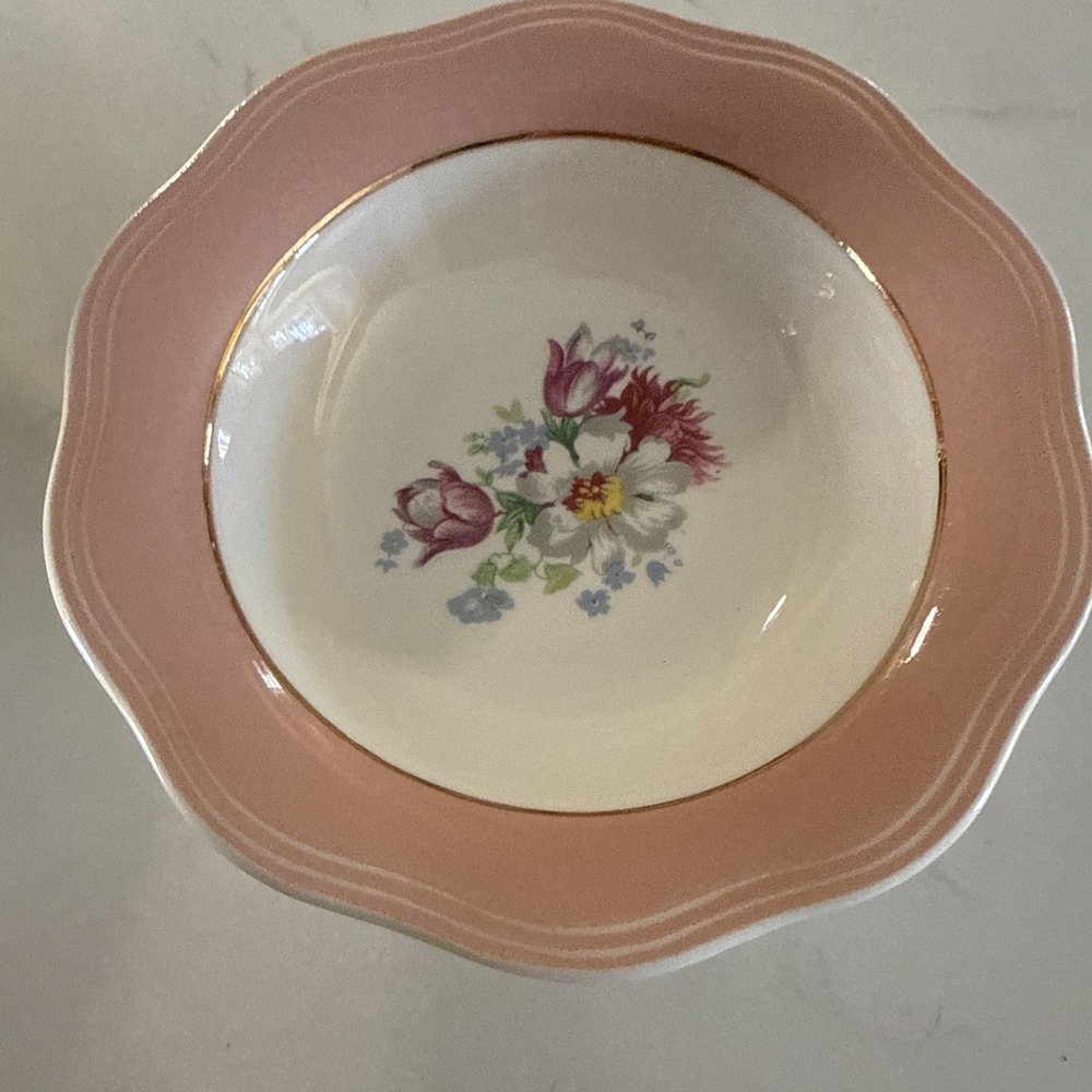 Vintage French Saxon China Co Demitasse Tea Cups & Saucers Set 2 Replacement - Picture 10 of 14